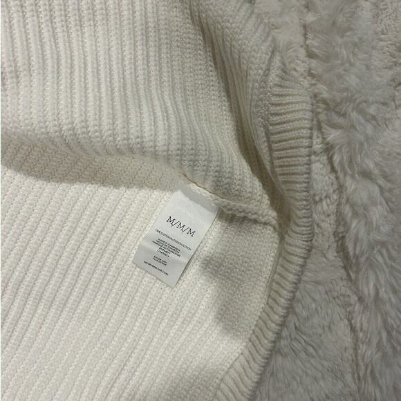 CAbi‎ Women's White 100% Cotton Open Front Knitted Cardigan Sweater Size Medium - Picture 4 of 6